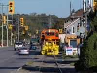 Back in 2017 this move was a weekly given, the SOR would run up from Hamilton to service the Ingenia Plant in Brantford.  Typically they would operate with a single locomotive, but sometimes they would have two.  Towards the end of their time running on the Burford Spur, the SOR would bring cars up with them from Hamilton to avoid having to go into the yard at Brantford.  This was a move that I enjoyed and sometimes took for granted, today it is operated by Allied Track Services and they use a trackmobile to move cars.