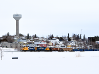 With train 214, ONR 1733 snakes its way around the banks of Cobalt lake on its journey south to North Bay.