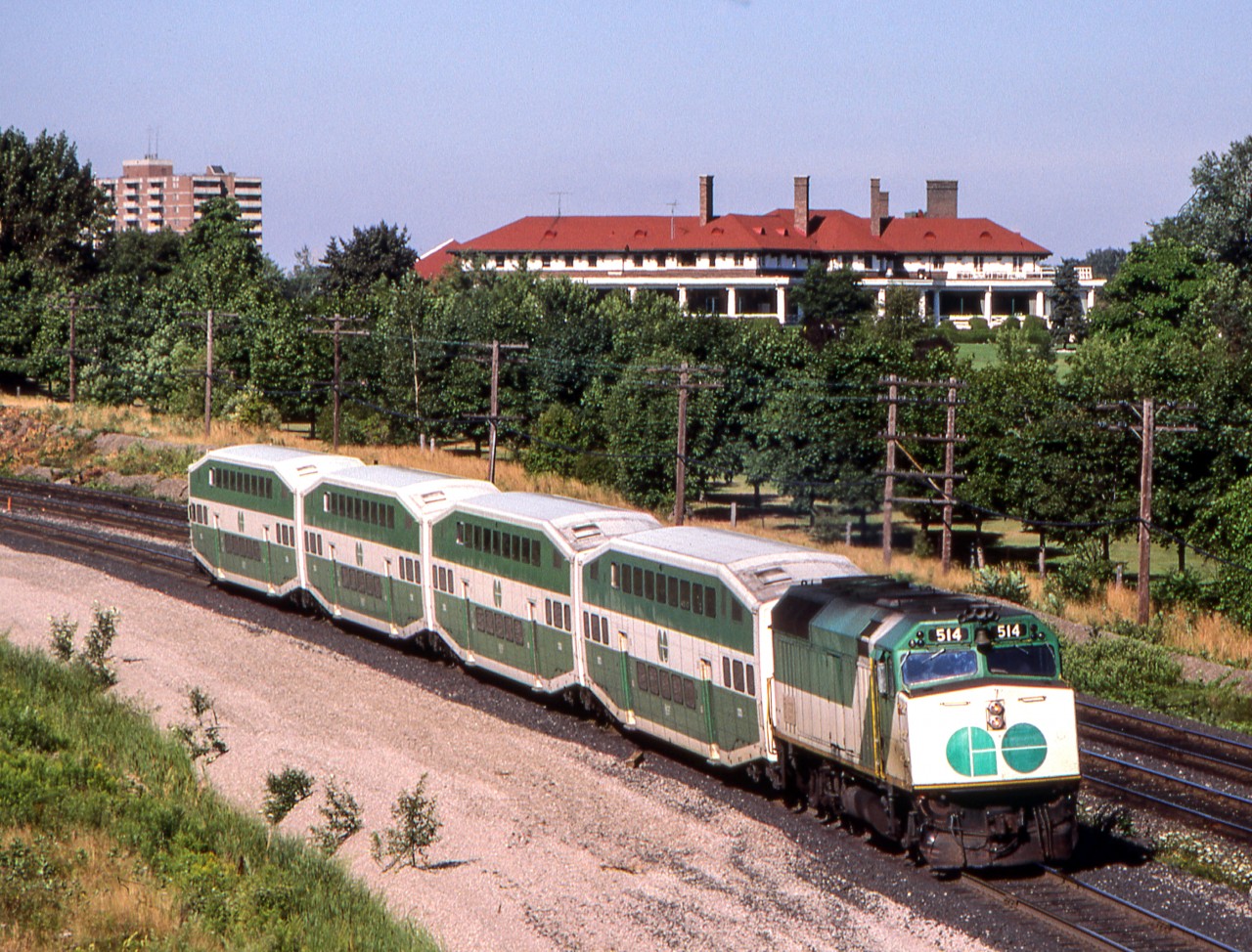 GO 514 is in Scarborough, Ontario on August 12, 1985.