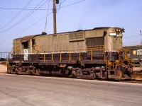 PGE 586 is in BC Rail's yard in North Vancouver on August 4, 1974.