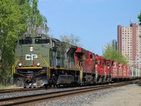 Here we have CP 421, a Toronto to Winnipeg Manifest passing through Osler with CP 6644 Leading a four unit Lashup. The Lashup included 6644/8938/3134/3119. 