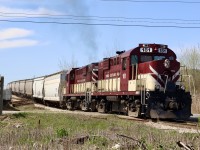 The last two active OSR RS-18U's are paired up in Guelph as they back down one of the Guelph North spurs. This is what I will miss most when a new operator takes over presumably in July. It has been nice having a mainly MLW operated railroad so close to home. I have a lot of fond memories of the OSR on this line since start up in the late 1990's and have met a lot of great employees here and even got to go on a full day ride along years ago. Thanks for the memories!