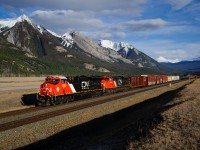 Brand new CN ET44AC 3285 hustles Vancouver-Edmonton train A412 east on the Edson Sub at Henry House. This is the highest numbered ET44AC of the current order and although they look great when clean, from a railfan's point of view hopefully it's the last one we see for quite some time.