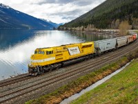 EMDX SD70ACe-T4 7202 leads CN train X310 east along the shores of Moose Lake on CN's Albreda Sub. Two of these units are currently demonstrating on CN's system (the other being #7201).