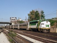 GO 900 is being towed west in Toronto on August 8, 1988.