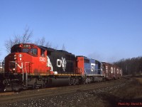 Clean CN SD40-2W 5362 & GTW 5929 wheel a Westbound on the North Track of the Halton Sub between Ash and Tansley 
