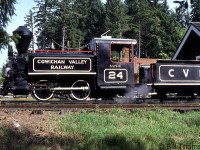 A visit to the British Columbia Forest Museum Park (today the BC Forest Discovery Centre) in Duncan BC on Vancouver Island yielded some photos of the small steamers in their collection. Cowichan Valley Railway 24 is a 36" gauge Vulcan 0-4-0ST, originally built in 1906 for Crowsnest Coal as their 9, and later serving the Elk River Colliery as their 4, and the Glenora & Western Railway as their 24 until 1966.