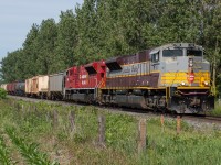 CP 234 blasts through Innerkip with a meet with CP 235 to soon happen at Wolverton.  On this morning 234 was running with CP 7010 and CP 7043 while CP 235 was running with CP 7016 and CP 6644.  I'm alright with an all ACU morning.