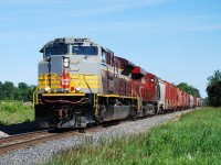 I wasn't able to get out and photograph CP 246 with 7016 leading yesterday.  Thanks to a timely phone call today I was able to run out to Concession Road 6 with a few minutes to spare and get CP 247 returning north with 7016 leading again.  Thanks for the heads-up Jazzy Joe.