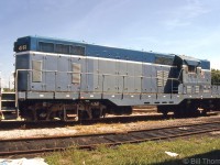 Goderich-Exeter slug 4161 is pictured at Goderich in August 2002. It started out life as a GP7 built for Kansas City Southern as 161, who later converted it into an unpowered road slug (renumbered KCS 4161).
<br><br>
Dallas, Garland and Northeastern RR acquired the unit and paired it up with GP35 66 (later GEXR 3834) as its slug mother. Both were sent to the GEXR in 1996, and after operating for years (in their old DGNO colours) both units were eventually sidelined out of service, and later scrapped. 4161 was scrapped in 2008, and 3834 in 2013.