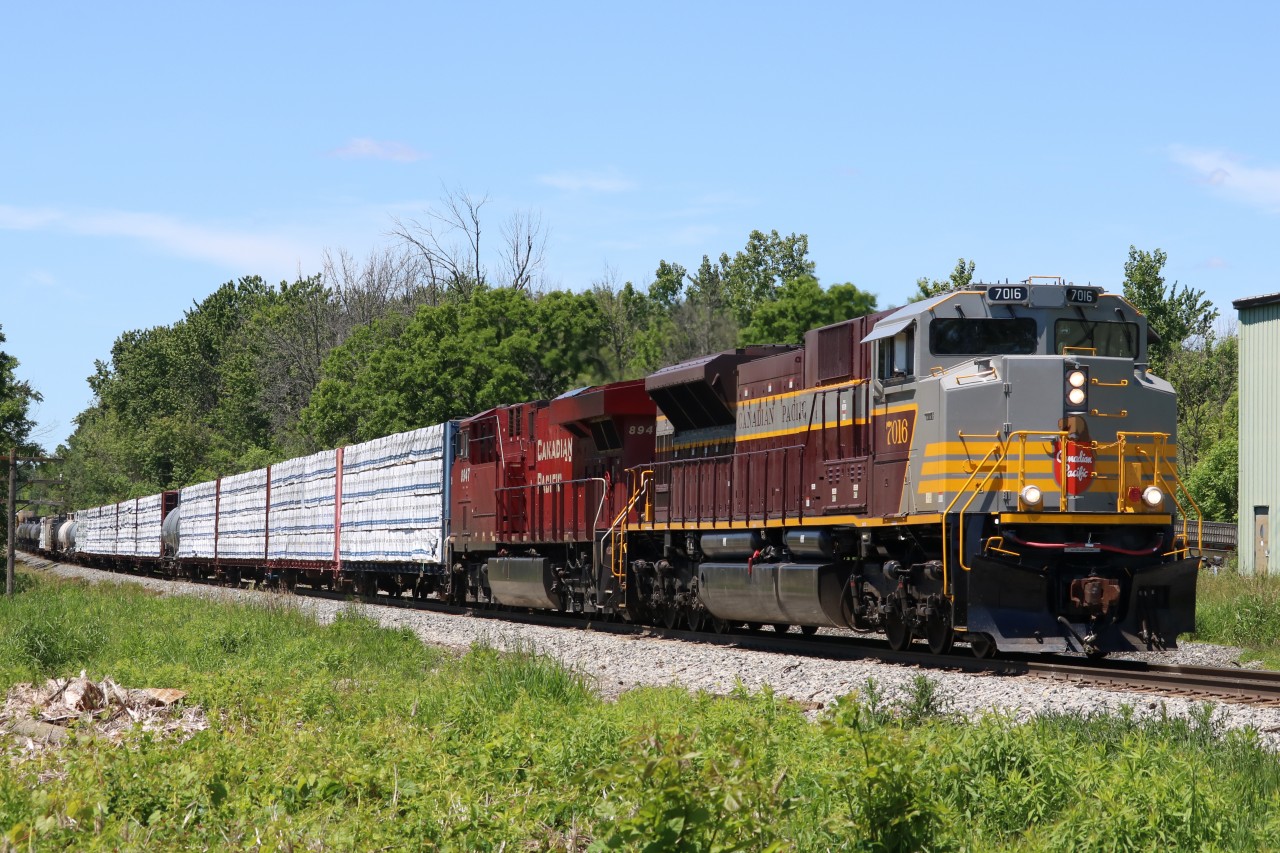 CP 246 flies past Mile 67 of the Hamilton Sub as they head south.