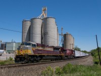 Just having gotten a clearance for the southbound trip on the Hamilton Sub from Campbellville to Desjardins, 246 is beginning to climb through Streetsville towards Guelph Junction.