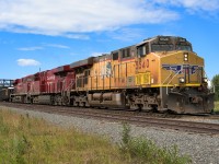 On the way to tend the many industries located around Scotford. These trains are typically pretty long and this one is of considerable size. CP does a good business northeast of Edmonton. The work days are long and I would imagine the crews enjoy the bonus of overtime hours and the extra pay. The occurrence of foreign units has become somewhat rare in 2020. What was common in 2018 is not so this summer.