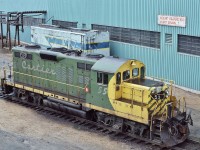 <br>
<br>
 An original GMD build –  including the chop nose –  in pursuit of  Element  Fe
<br>
<br>
 CART #55, GMD GP9, 1960 
<br>
<br>
 at Port Cartier, P. Q. , June 7 1981 Kodachrome by S. Danko
<br>
<br>
 What's interesting:
<br>
<br>
 Trackside Guide indicates CART #55 ( original #5 ) along with sisters #51, 53, 56 to Helm Leasing 1990 moved to Lamoille Valley Railroad for rebuilding, then to Goderich Exeter,  then 55 & 56 to Ontario L'Original 1996, to Mid Michigan 2005 ( #56 to Michigan Southern #180 in 2008).
<br>
<br>
 Per TG: in the background generator car  (EMD 1959) QCM #898 appears to be in 'builder's livery' and is ex Buffalo RR.
<br>
<br>
And credit to 'mercer' for more: “ Power Generator car (PGC) model M-16 built by GMDiesel, London. It it representative of approx 44 such cars built at London for various private owners who needed a way to generate electrical output in remote locations ( either partime or full time/standby). The M-16 stood for ‘mobile’, 16 cylinders. Their serial numbers were different from locomotives, in this case, the [QCM # ] 898 was G1026 built 10/59. QCM also bought an 8 cylinder model in 1959 but I do not know it’s ” road number” [ per Trackside Cartier Railway owned three Electrical Generator's, the others: QCM #896 (ex G3 ) built 1964 and QCM #897 (ex G4) built 1940] . 
<br>
<br>
 Cartier Railway is  now a private company:  ArcelorMittal Infrastructure Canada G.P. (AMIC) owning the railroad and port facilities. [ refer to the website – quite the history ]
<br>
<br>
<a href="http://www.railpictures.ca/?attachment_id= 6793">  CART #30    </a>
<br>
<br>
sdfourty

