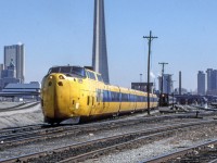 A VIA Turbo minus one power unit sits in Toronto on March 23, 1982.
