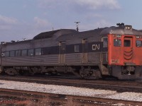  An Eastbound VIA arrives Toronto Union Station led by CN 6355, an RDC-3. Train is from either London (via Kitchener/Guelph) or Niagara Falls. 