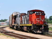 CN 1444 - CN 4777 shove on the rear of E275 en route to Paris. 


275 had stalled around Dundas earlier in the morning, with the crew eventually discovering that their trailing unit (CN 8002) had run out of water....PSR at it's finest! 


CN 2337, CN 8002, 125 racks, CN 4777, and CN 1444 for anybody keeping score 