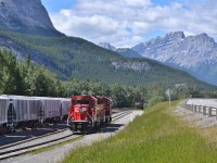 Ive traded in my dock shoes for boots, 2231 and what I think is another Eco sit in Exshaw yard waiting for their run to Calgary later in the Day. Ive only been out West for three days and I have seen more EMD power than I ever have out East. I just need to find a running pair of SD40's now.
