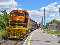 Back in 2016, GEXR took a Schnabel car from Babcock & Wilcox in Cambridge to CN at Georgetown. Here is GEXR 2303 shoving the train through the Acton GO station. Slowing to a crawl to make sure the Schnabel car doesn't hit the wheelchair access platform. Just by chance I heard about the train as it was passing through Guelph and decided to follow it to Georgetown. What a cool sight to see. 

I really don't know anything about the cargo, or where it was heading. I seem to remember a generator heading for South America? I'm sure someone will remember this and fill in the missing details for us. 