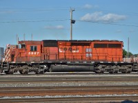 Classic roster shot of 5987 idling outside the Alyth shops with two other SD's