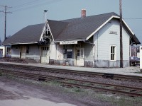 An image of Sundridge CN station, already decommissioned as of 45 years ago and it was not around much longer.
The railroad first went thru here in 1885 and the village of Sundridge was incorporated in 1889. I do not know when the station was built, nor the year of its' demise. I think it came down in the late 1970s.  Anyone ??