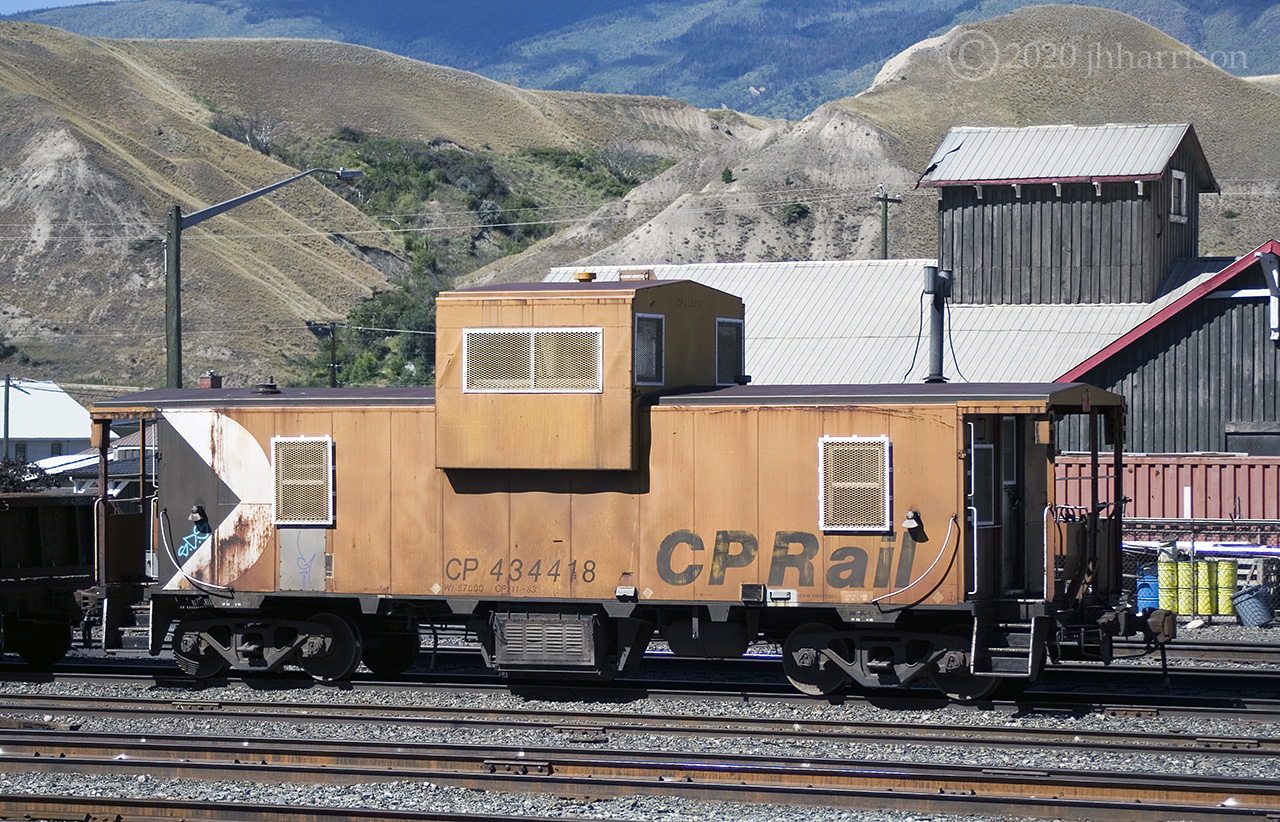 CP Caboose 434418 at CPs Ashcroft Yard.