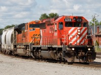 CP 6018 leads a short 244 thru Galt on a sunny day.