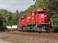 CP 254 comes into Hamilton with CP 6248-6236-5012 for power on the 1st day of another tumultuous month in 2020. This power set has been on CP 254/255 for September to date, so a shot was in order. Hard not to if the power stays on these trains for days on end. The ex-SOO SD60s were common on CP back in 2013-2015 but seemed to drift away for a period of time. They are still not overly common, unless on 254/255 these days! They still look good, especially when they are paired up elephant style!