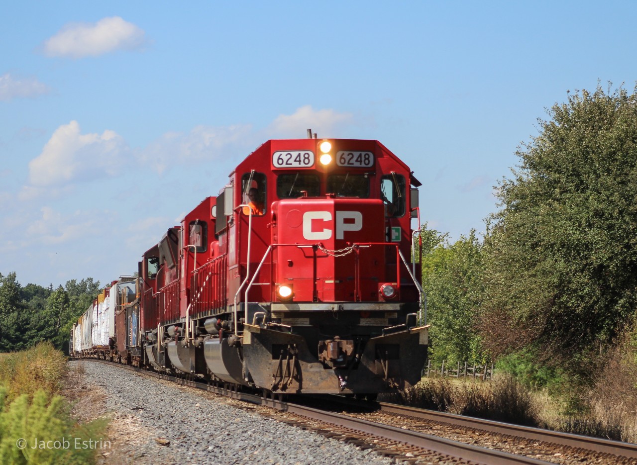 254 travels down the CP Hamilton Subdivision with a FULL EMD Lashup!