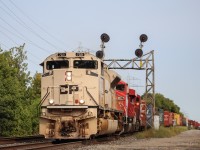 CP 7021 "Military Sand" leads 421 West on the North Toronto with 6259 a SD60M Trailing second and 9359 a boring Gevo! 