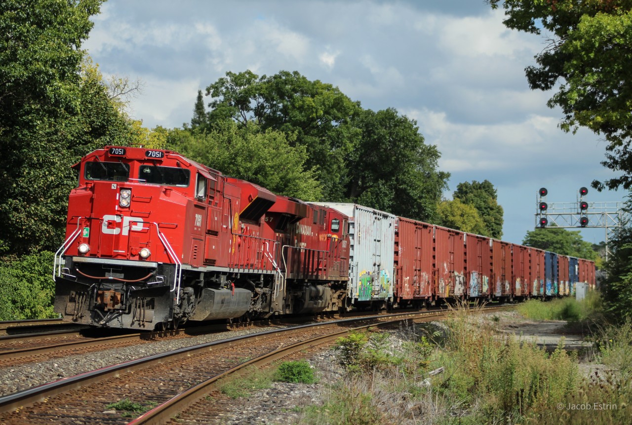 After working Lambton for about 45 minutes 651 slowly departs Lambton on a cool Thursday afternoon.