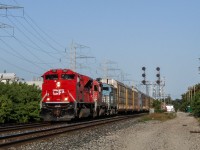 CP 7047 heads west at a comfortable 25mph with CP SD40-2 6017 and CMQ SD40-2F 9011 trailing. It was really nice to see the old vs new EMD consist, with the recent rebuilds versus the 40 year old veterans. The ID of this train is still debated as the SD40s brought a Herzog ballast train into Toronto yard earlier in the day. They added 7047 and about 75 cars of manifest up front and continued west. RTC called out 7047W as 421, though. Once the train hit Sudbury, it dropped the manifest still on the train and continued north as 3GPS-16. What a perfect way to end a summer, that has been full of amazing CP consists.