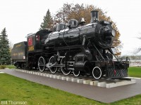 The former Canadian Pacific Railway D10h 1095, "The Spirit of Sir John A.", sits proudly on display by the old K&P Kingston Station at Confederation Park. Originally built in Kingston by the Canadian Locomotive Company in 1913 as one of CP's popular "D10" class of 4-6-0 locomotives, 1095 spent many of its later years in the Ottawa and Southern Ontario areas. It was retired at the end of the steam era, and donated to the city of Kingston for display in July 1965.