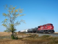 CP 7039 south is seen nearing the town of Drinkwater on its way towards the border at Portal. 