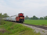 OSR's Guelph Junction Railway train was a little different on this day. The tail end had the Guelph Historical Railway Associations Ex-CPR caboose #436994. Onboard was the city Councillors of the city of Guelph who were taking a tour of the Guelph junction Railway to learn more about the city owned operation.  

They were all smiles and seemed to really enjoy it, I certainly heard a lot of compliments of the GHRA caboose! Since this photo was taken our group has also entirely repainted the exterior of the caboose.