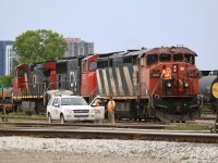 With their journey to London complete along with all yard work, the crew of train 509 tie up the road power at London yard, including endangered Dash-8 2417. In a few hours a new crew will continue the trains eastward journey to Toronto as train 434.