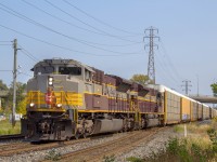 Cp 141 with dual Heritage units departing Walkerville JCT 