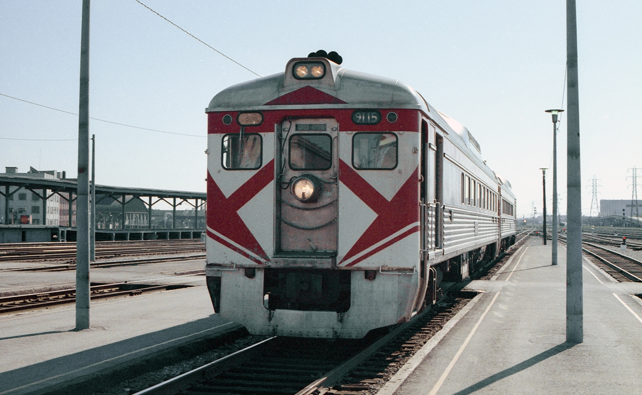 It is mid-June 1972 in Toronto where CP 9115 is entering Toronto Union Station.