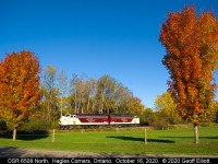 Ontario Southland FP9A #6508 leads sister #1401 north on the Woodstock job.  Once they arrive in Ingersoll, Ontario to start the days' work they will head out to switch the mill in Putnam, then back to pull/switch the Cami plant and then head on down the link to Woodstock to make their interchange with the CP.