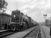 Another shot of 6218 stopped briefly at the Beloeil Station Station..(I recall the hamlet was known as Beloeil Station, and this was the station!). From a 2-1/4 negative scan.