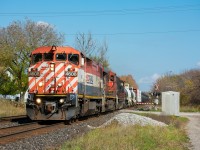 Even before CN began to purge a large selection of their C40-8Ms, this 435 would've been worth going out for without a doubt. Now in October 2020, there are under 10 of the BC Rail variant still active on CN's roster, and arguably the cleanest one took the lead of 435 coincidentally the same day I took my trip out to the Dundas Sub area. I'm pretty damn speechless. This is also somehow the first BC Rail cowl I have ever shot (aside from a CN repaint one) and at this point could very well be the last. Who knows?

 

Anyways, here's BCOL 4608 looking pretty amazing for its age as it leads A435 wasting no time heading west through Beachville, Ontario.