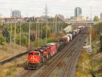 Due to COVID among other factors, CN has been changing IDs, combining trains, and abolishing trains every since the pandemic started. The most recent, CN M395 (Toronto-Eola IL replacing 399) traverses out of downtown Brampton with SD70M-2 duo 8853 and 8830 sandwiching IC C44-9W 2714 pulling 100+ cars of manifest. This train would go on to drop any 399 traffic in Battle Creek MI (399s new originate location) before continuing to Eola. A first for me, as I can count the number of times I've been on the Halton since February on 1 hand. Shoutout to the sun for defeating the clouds for 10 seconds while 395 was on approach!
