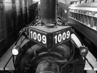 CNR 4-6-0 slumbers in the engine house at the New Brunswick Railway Museum. 