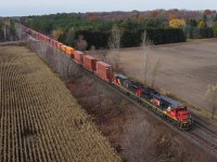 CN 148 is lead through Copetown West behind a pair of standard cab C40-8 locomotives.  When CN acquired these units 10 years ago they quickly became a favourite of mine.  With all of the new power CN has amounted over the last few years these units are on very very tight time.  Get them while you can.