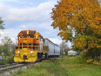 Late in the day, a former Penn Central, <a href=http://rrpicturearchives.net/showPicture.aspx?id=5064609> and later Conrail</a> GP38 is found working the west end of lower yard.  Within 30 minutes the sun would be gone, and the work would continue at PDI Elizabeth on the east end of the under darkness.  According to my sources, this unit was the first of four units (PC 7904 - 7907) to receive extended front cabs, dual control stands, and no dynamic braking.  The dual control stand; one on each side of the cab, allows for easier operation when travelling long hood forwards.<br><br>Unit's history: Built Penn Central 7904, 1971; Conrail 7904, 1976; <a href=http://www.rrpicturearchives.net/showPicture.aspx?id=2105156>CSX 1979,</a> 1999; LLPX 2044, 2000; <a href=http://www.railpictures.ca/?attachment_id=9178>NECR 3840,</a> circa 2006; RLHH 2117, 2018.  The other three GP38s still seem to be kicking around:<br><br>PC 7905, to CR 7905, CSX ?, Missouri and Northern Arkansas - MNAR 3898, now Chicago, Fort Wane and Eastern - CFE 2099 (G&W).<br>PC 7906, to CR 7906, NS 2947, NS 5632 (GP38-2).<br>PC 7907, to CR 7907, GMTX 2652, GMTX 2689, painted for Winchester and Western.