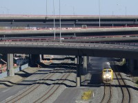 VIA 903 leads VIA 67, passing underneath the newly reconstructed Turcot interchange.