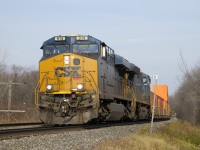 CN 327 is passing MP 22 of CN's Kingston Sub with CSXT 914 & CSXT 3441 for power.
