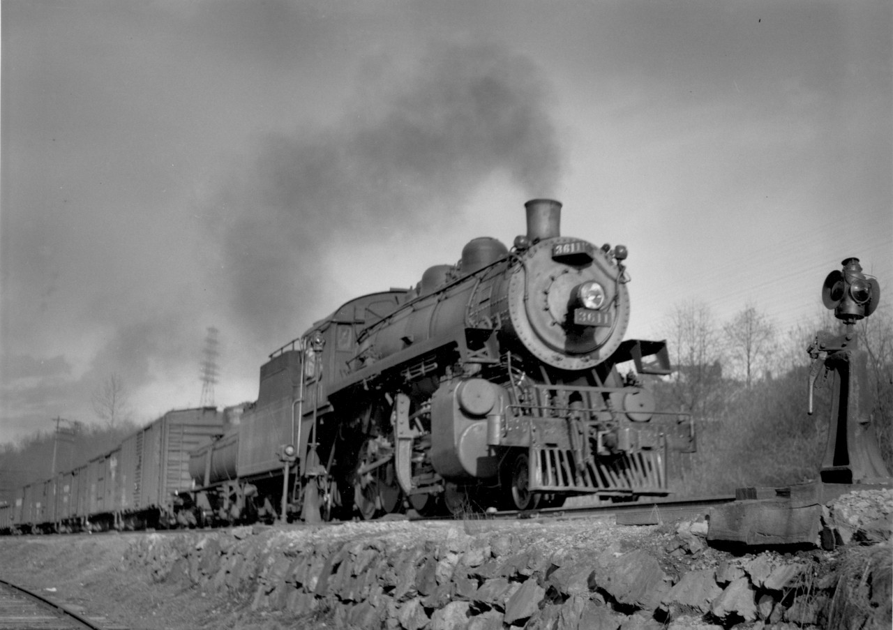 Train no. 809 with engine 3611, 4 miles east of Vancouver