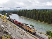 <br>
<br>
  UP 5456 West  powers CPR grain load train  with  UP 5456 – CP 8566 and dpu KCS 4172 approaching Lake Louise
<br>
<br>
   GE AC45CCTE – GE AC44CW  and  dpu  EMD SD70ACe 
<br>
<br>
 near mile 100 Laggan Subdivision at the Storm Mountain lookout on the Bow Valley Parkway at 10:50 MDT Sept 17 2018 digital by S Danko
<br>
<br>
 what's interesting
<br>
<br>
  KCS #4172 shoving hard on UP 5456  West 
<br>
<br>
 <a href="http://www.railpictures.ca/?attachment_id=  43661">  KSC 4172   </a>
<br>
<br>
 sdfourty
