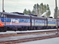 <br>
<br>
 AMrail #6506
<br>
<br>
 VIA 6506 in AMrail livery for the Next-to-Last Train Ride 1984 movie that starred  [ a young ] Jim Carrey
<br>
<br>
 lash up includes 65xx – 6651 – 6604 – 6506, the first B unit is definitely ex CP given the roof snow box (shield).
<br>
<br>
  At Vancouver station,  1983 Kodachrome by John Baker, collection of Steve Danko 
 <br>
<br>
 what's interesting: Amrail 6506 returned to VIA 6506 livery then by 1991  to ACR 1751 then to the Gettysburg Railroad.